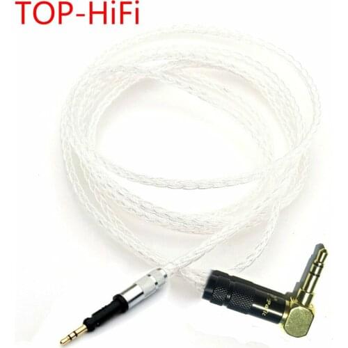 TOP-HiFi DIY 8 Cores Single Crystal Copper Silver Plated Audio Upgraded Cable Wire For HD8DJ HD7DJ HD6DJ Headphones