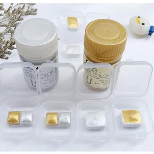 Gold/silver powder paint 0.5/1ml sub-pack gold/silver watercolor paint mini set calligraphy creative art supplies