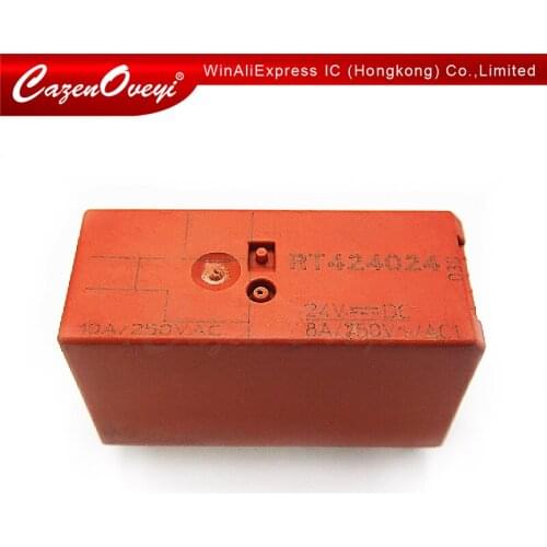 1pcs/lot relay RT424024 24VDC RT424024A-24VDC 424024 24VDC DC24V 8PIN In Stock