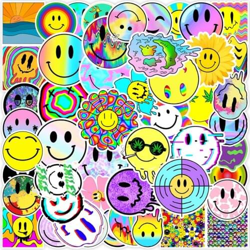 10/30/50PCS Smiley Graffiti Stickers Car Trunk Mobile Phone Decoration Waterproof Stickers Wholesale