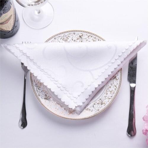 Cloth Napkins Polyester Cocktail Napkin For Restaurant Dinner Party Wedding Decoration Table Cloth Napkins Banquet Decor 10pcs