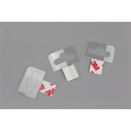 1000pcs Supermarket merchandising self - adhesive hanger aircraft hole hook PET plastic bubble sticky hook