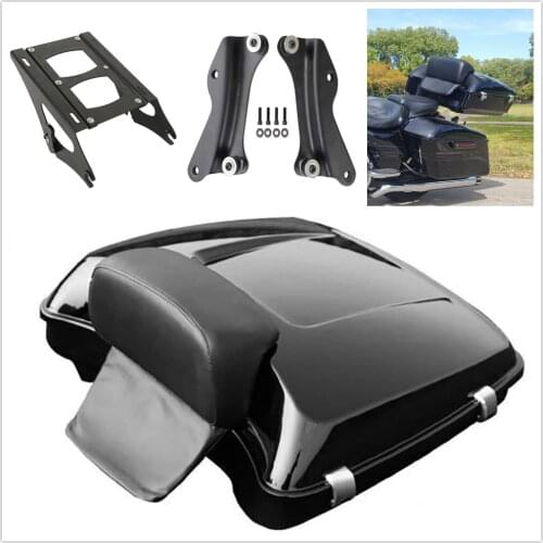14 up Razor tail luggage top box tour pak pack with backrest pad for harley davidson street glide ultra electra glide CVO