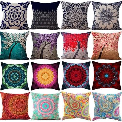 18" Vintage Linen Cotton Fashion Throw Pillow Case Cushion CaseHome Soft Room Gift Single Sides Printing