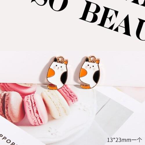 20 BULK Animals Collection Enamel Charm Pink and White Bunny Metal Pendants Cat/Rabbit/Dog Jewellry Making Planner Charms #JQ24