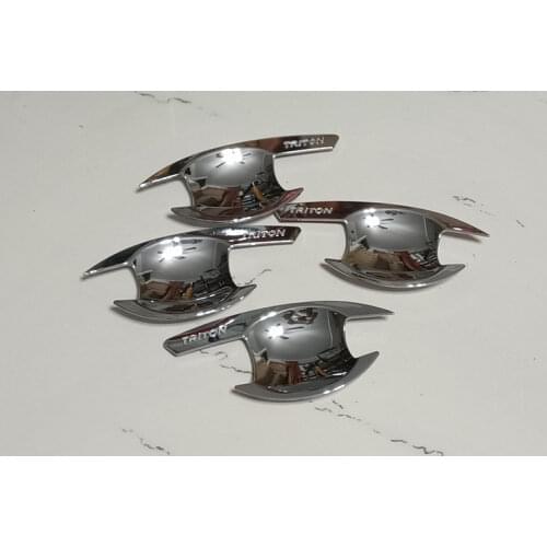 Chrome ABS Style Side Door Handle Bowl Cover Trim for 2005-2020 Mitsubishi L200 Triton 4PCS