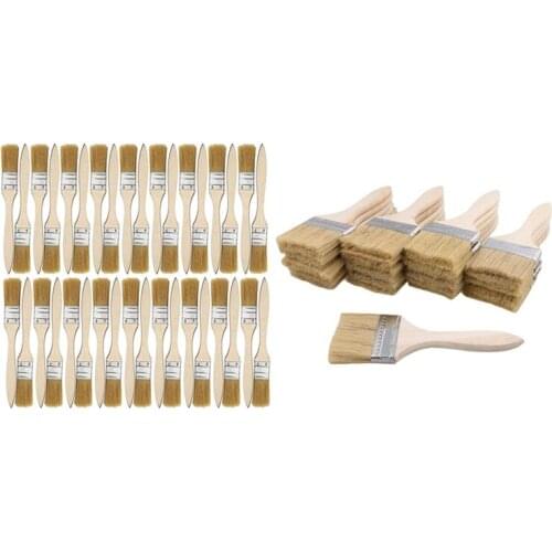 60 Pcs Paint Brushes And Chip Paint Brushes For Paint Stains Varnishes Glues And Gesso, 36 Pcs 24Mm & 24 Pcs 70Mm