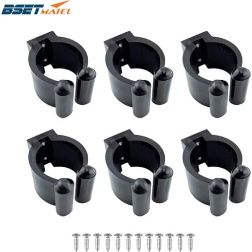 6X Nylon Portable Fishing Rod Clips Plastic Club Positioning Clamps Holder Accessories Wall Mounted Organizer Fishing Rod Racks