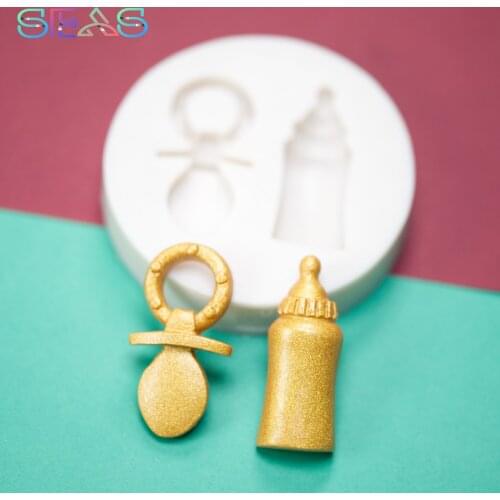 Free Shipping Baby Bottle Silicone Mold For Nipple Cake Decorating Tools Polymer Clay Resin Candy Kitchen Tools Bakery Silicone