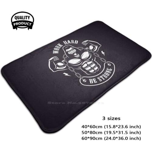 Gorilla Bodybuilder Door Mat Foot Pad Home Rug Gorilla Animal Gym Muscular Bodybuilding Motivation