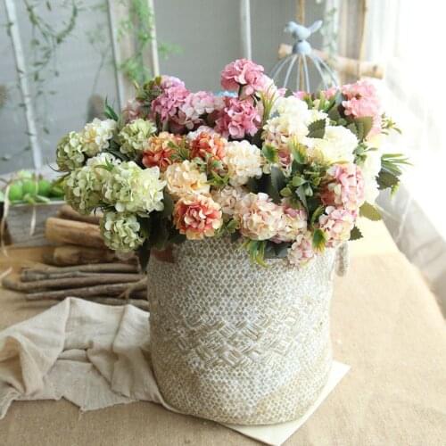 Artificial Chrysanthemum Flowers Bouquet Wedding Living Room Silk Fake Flower DIY Home Party Parlour Vase Plant Decoration