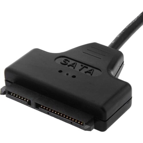 USB 2.0 to 2.5inch 22Pin 7+15 ATA SATA 2.0 HDD/SSD Adapter Converter Cable