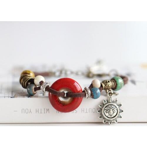 Sun Ceramic bracelets New Beaded braecelet Bohemian style for women #1731