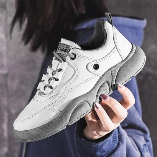 Spring Rubber Sole Sneakers Women Sport Shoes Ladies White Sports Shoes Female Running Sneakers Gray Tennis Walking Flat A-1505