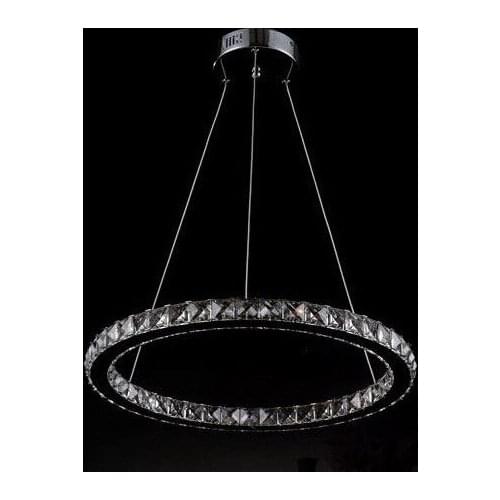 Wonderland Single Ring New D20/30/40/50/60/70CM Round LED Crystal Light Lamp Luxury Stainless Steel Crystal Pendant Light CE