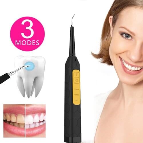 Mini Electric Ultrasonic Sonic Dental Scaler Tooth Calculus Remover Cleaner Tooth Stains Tartar Teeth Whitening Kit Remove Tool
