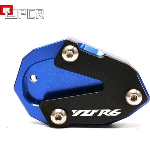 Motorcycle Accessories For yamaha YZF R6 2017-2019 2020 CNC Kickstand Foot Side Stand Extension Pad Support Plate Enlarge Stand