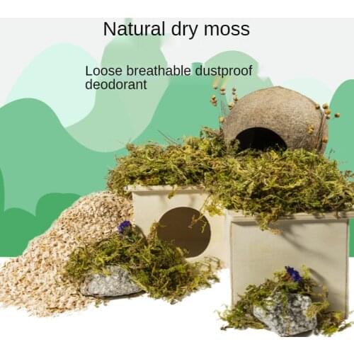 Natural Material Hamsters Dry Moss Litter Hamster Cage Landscaping Supplies Hamster Nest DIY Decoration Hamster Accessories