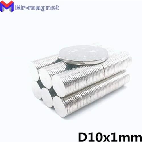500pcs Dia 10mm small mini tyni magnet 10x1 10*1 rare earth neodymium magnet super strong powerful magnetic material