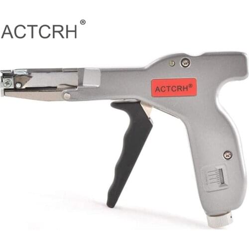 JRready ACT-CT10N Nylon Cable Tie Gun Multi-functional Fastening Cutting Tools Steel Adjustable Automatic Tape Break Hand Tools