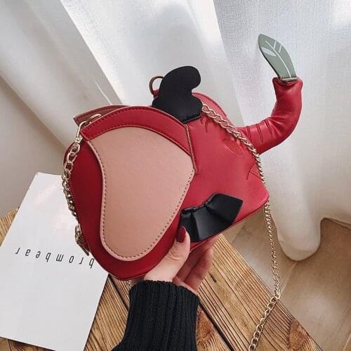New Creative Funny Elephant Shape Shoudler Bag for Women Mini Cartoon Crossbody Bag Phone&Purses Coin Bag Messenger Bag
