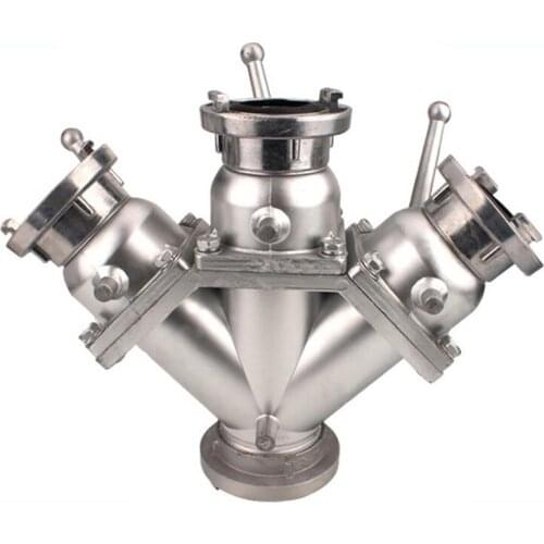 Firefighting Water Diverter FII65/65 2.5" Hydrant Water Knockout Trap Water Hose Separator Manifold Water Fighting Distributor
