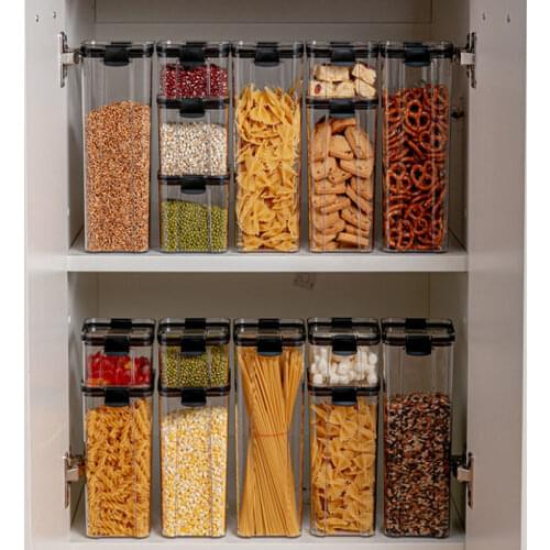 Transparent Sealed Jar Food Storage Container Nut Snack Storage Jar Kitchen Refrigerator Noodle Cereal Box Plastic Storage Box