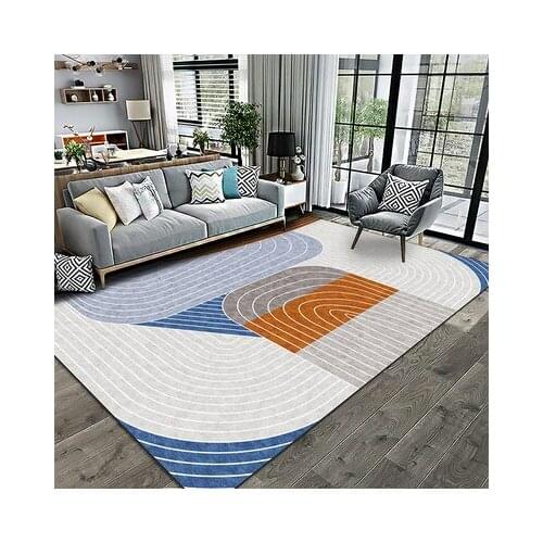 Rectangular Carpet Thin Geometric Creative Bedroom Living Room Decorative Floor Mat