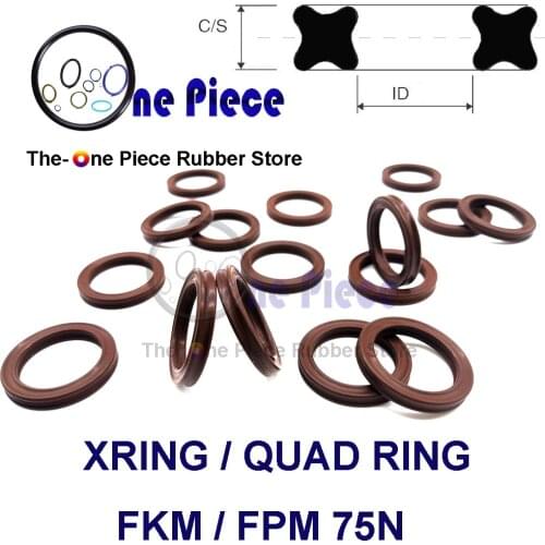 XRing FKM75N XR18.64X3.53 AS568 CS=3.53 ID 18.64 mm Metril sizes IDxCS FPM75 ShA Quad ring Rubber Seals X-Rings