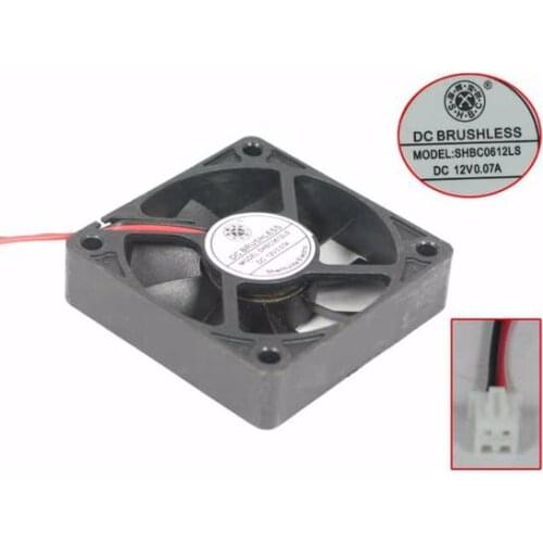 Shenhuida SHBC0612LS DC 12V 0.07A 60x60x15mm 2-Wire Server Cooling Fan