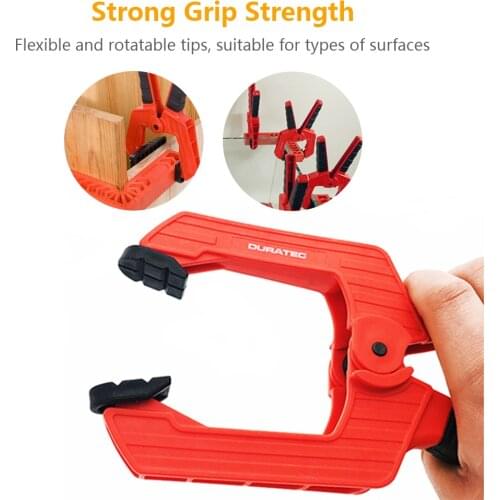 Heavy Duty Spring Clamp DURA Woodworking Clamp 6Inch Plastic Spring Clips with Flexible Jaw Pad Strong Grip for Home Improvement