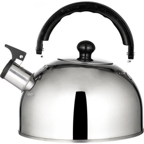 Outdoor 2.5L Tea Kettle Stainless Steel Lightweight Whistling Tea Kettle Camping Teapot Fast Boil Teakettle Cookware