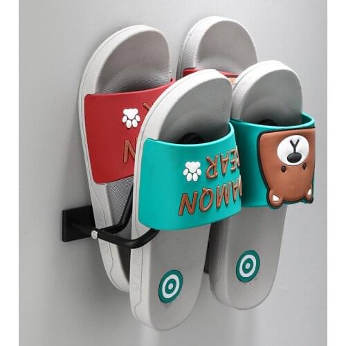 Towel Bars Space Aluminium Black Wall-mounted Slipper wearing Bathroom towel Shelf Hardware