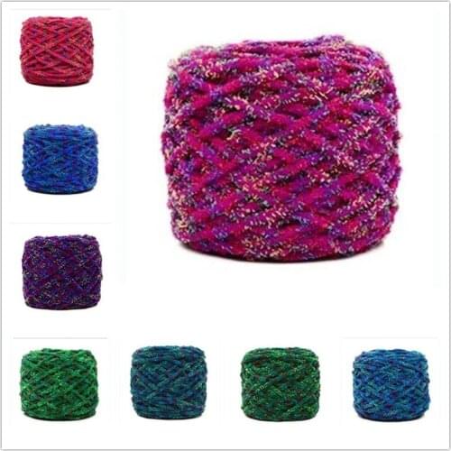 Knitted Colorful Crochet Wool Chunky thick DIY Velvet Knitting chenille Colours Yarn HandCraft 175g skeins Cotton BabySoft