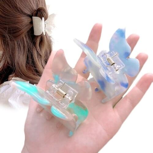 Acetate Hair Claws Butterfly Hairpin Clips Gradient Color Hair Clip Styling Tools Barrettes Women Girls Hair Accessories