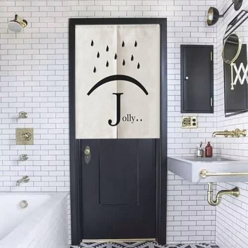 Kitchen Door Curtain Partition Curtain Japanese Door Curtain Symbol Expression Series Bedroom Household Kitchen Curtain Noren