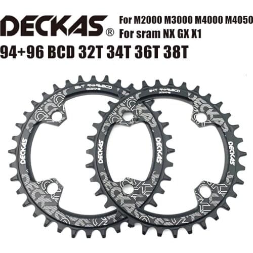 DECKAS 94+96 BCD bicycle chainwheel Round/Oval 32T 34T 36T 38T MTB bike Chainring Mountain Crown for M4000 M4050 GX NX X1 Crank
