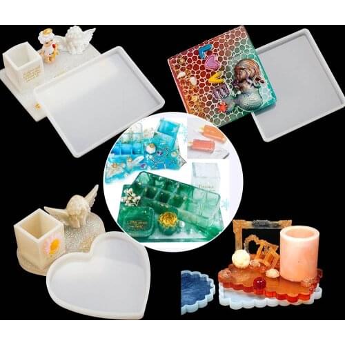 1pc Round Heart Big Size Silicone Molds Silicone Epoxy Resin Making Mould Fluid Coaster Resin Casting Molds Tool DIY Accessory