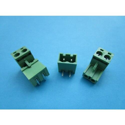 120 Pcs Close Angle 2 pin 5.08mm Screw Terminal Block Connector Pluggbale Type