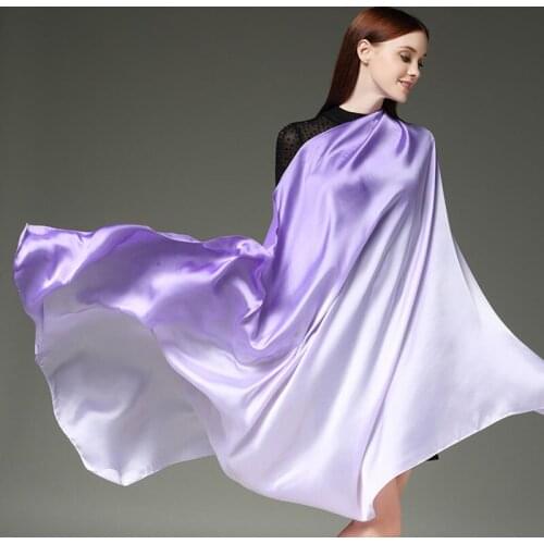 2017 Fashion Silk Scarves and Shawls Luxury Brand Women Scarf High Quality Gradient Color Design Large hijab Pashmina Hot Sale