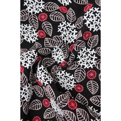 50cm*140cm/piece,Cartoon Bud Embroidery Cotton Hemp Cloth,Clothing,Bags,Dolls,Tablecloth,Curtain Fabric,DIY Handmade Materials
