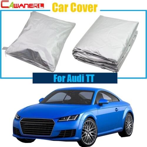 Cawanerl Full Car Cover Anti UV Rain Snow Sun Resistant Car Sun Shade Accessories Dustproof For Audi TT