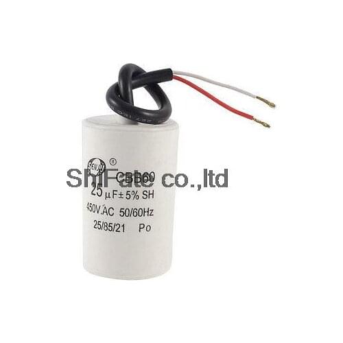 CBB60 Nonpolar Motor Running Capacitor 450VAC 25uF 5% for Washing Machine