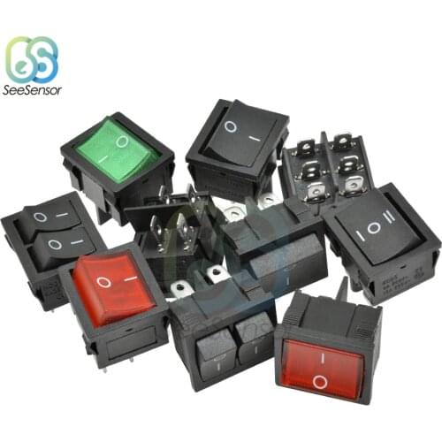 KCD5 Rocker Switch 6A 250VAC/ 15A 250VAC ON-OFF 2 Position 4 Pins ON-OFF-ON 6 Pins Electrical Equipment Power Switch
