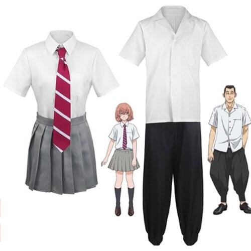 Anime Tokyo Revengers Tachibana Hinata Anime Cosplay Costume JK School Outfits Shirt Tie Skirt Socks Suit Halloween Clothes
