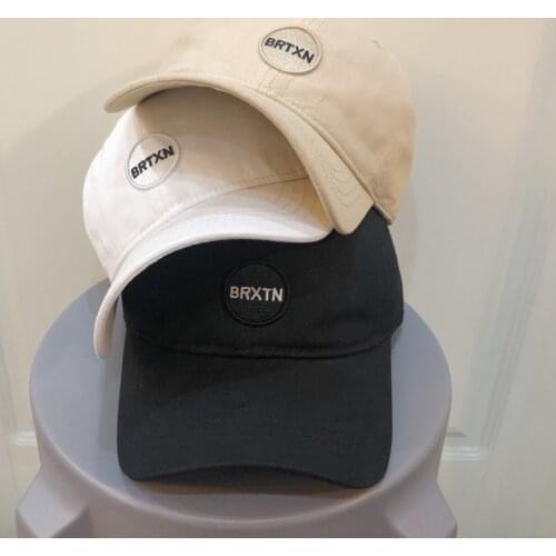 Summer Letter Pattern Baseball Casual Cotton Solid Color Embroidery Cap Unisex Hip Hop Outdoor Adjustable Sunscreen Baseball Cap