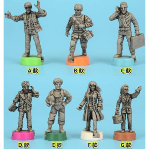 Mini pvc figure warchess citizen worker Medical soldier 7pcs/set