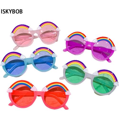 Fashion Round Sunglasses Kids Rainbow Sun Glasses Girls Children Shades Colorful Eyeglasses Boys Glasses Frame Eyewear Glasses