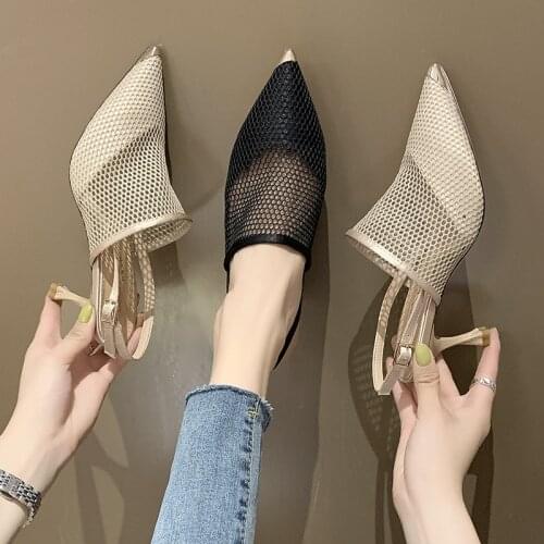 FASHION WOMENS SHOES ICCLEK 2021 SPRING NEW STYLE POINTED THIN SHOES FOR LADIES COMFORTABLE BREATHABLE