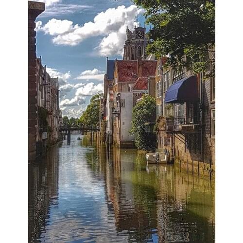 C08692 11CT/14CT/18CT/25CT/28CT oil scenery patterns Counted Cross Stitch DIY Cross Stitch Kits Embroidery Needlework Sets